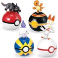 thumbnail image 3 of MEGA Pokémon Fire-Type Team Building Toy Kit, 4 Action Figures (105 Pieces) for Kids, 3 of 6
