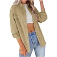 thumbnail image 2 of LOVZFMLL Vestes pour Femmes Mode à Manches Longues Décontractée à Boutons Veste en Denim Ample avec Franges et Trous Hauts, 2 of 6