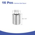 thumbnail image 2 of 16 Pcs Entretoises en Acier Inoxydable 304 1/4 Pouces OD x 1/8 Pouces ID x 11/32 Pouces Longueur(6x3x9mm) Vis Support de Bague Finition Simple Non Filetée Entretoises Rondes en Métal pour Vis M3 Boulons et Tiges, 2 of 2