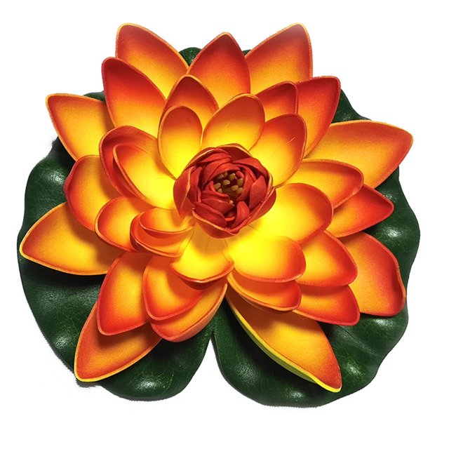 QualitChoice Artificial Lotus Replacement Simulation Outdoor Garden Park Pond Pool Photography Fake Water Flower Decor Light Red 1 Pc