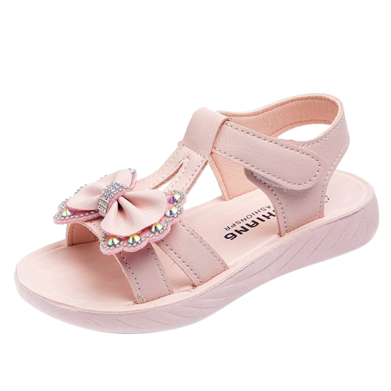 B91xZ Chaussures de Robe pour Fille Ballerines pour Pâques Fête Fille Chaussures d'École, Rose 33