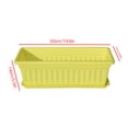 thumbnail image 4 of 3pcs Resin Rectangular Planting Pot Drainage Hole Vegetable Flower Planter Home Garden Plant Tray Yellow 50x21x14cm, 4 of 9