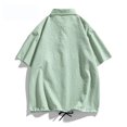 thumbnail image 3 of Birdeem Shirts for Men Mens Contrasting Colors Pocket Casual Fashion Lapel Collar Drawstring Hem Shorts, 3 of 9
