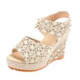 thumbnail image 2 of Mikilon Sandales de Plage à Plateforme Compensée à Bride Arrière à Bout Ouvert d'Été Confortables à Talons Hauts pour Femmes, 2 of 7