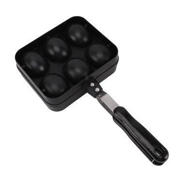 Antiadhésif Double Face Takoyaki Grill Pan 6 Trous Antiadhésif Takoyaki Grill Pan Cuisine Cuisson Gâteau Outil Noir