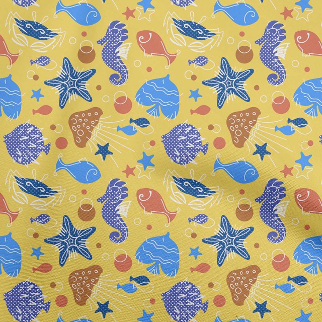 oneOone Velvet Yellow Fabric Beach Sewing Craft Projects Fabric Prints By Yard 58 Inch Wide