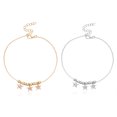 thumbnail image 4 of Bracelets Anklets Forme Étoile Ajustable avec Strass Style Simple Accessoire de Mode Pendentif Suspendu Cheville pour Femmes Or, 4 of 7
