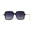 thumbnail image 2 of Womens Luxury Thin Metal Arm Mod Rectangle Butterfly Sunglasses Black Smoke, 2 of 5