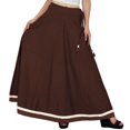 thumbnail image 1 of Bimba Women Long Boho Maxi Skirt Cotton Flared A-Line Skirts With Drawstring Waist, 1 of 2
