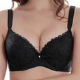 thumbnail image 1 of Full Figure Lace Underwire Bra Push Up Lift Support Comfort Everyday T Shirt Bra For Plus Size Women, 1 of 7