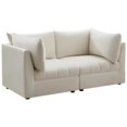 thumbnail image 2 of Meridian Furniture Jacob Sofa Modulaire en Velours Crème, 2 of 10