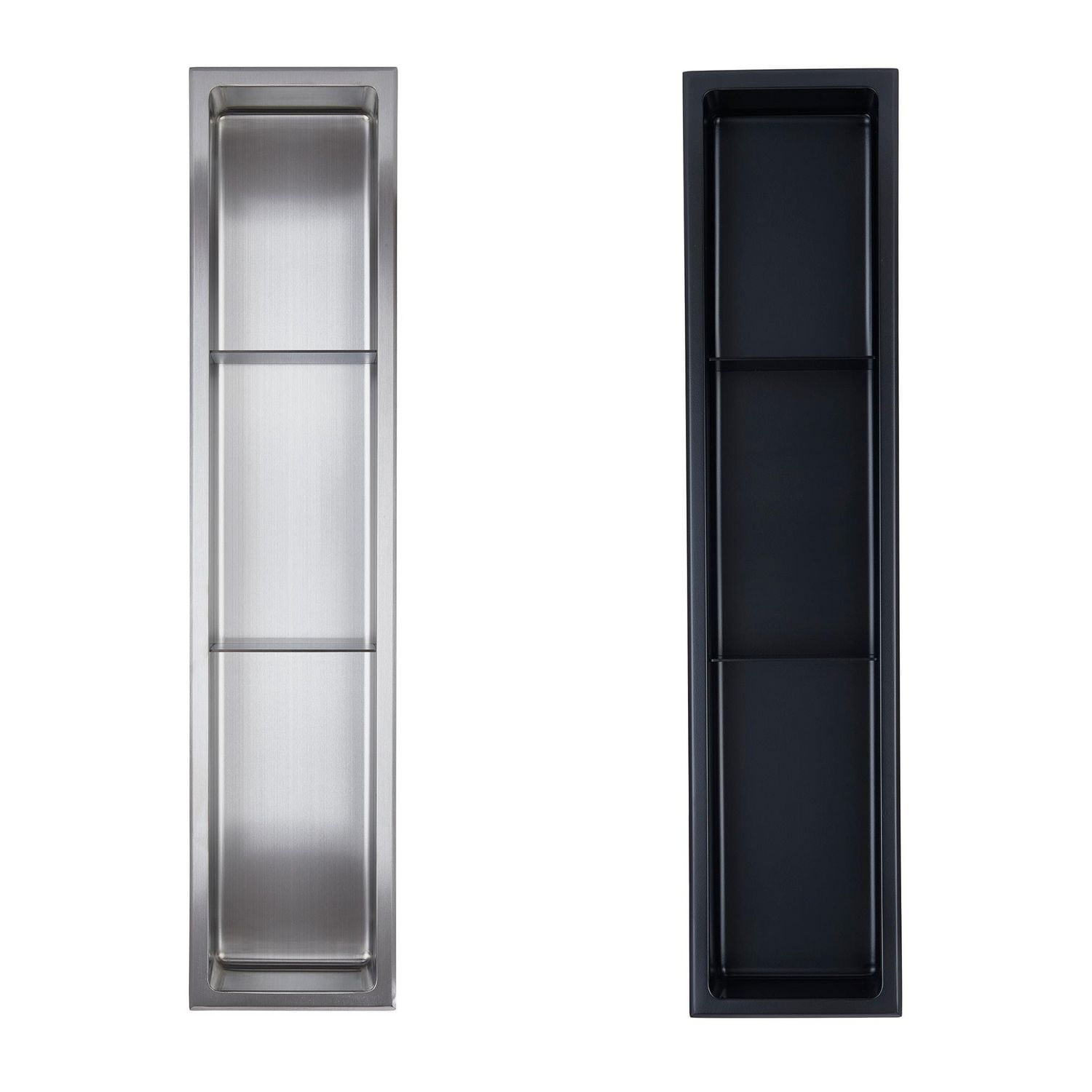 Niche de douche murale d'akuaplus® 12 po x 36 po, avec tablette.