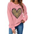 thumbnail image 2 of Chemise de Saint-Valentin pour Femmes 2024 Col Rond Chemises Décontractées Cœur d'Amour Graphiques Tees Manches Longues Amples Pull Tops Mode Vacances T-Shirt, 2 of 4