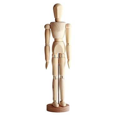 Mannequin de Dessin en Bois Mannequin Humain pour Dessin et Peinture 13cm Mannequin Artistique avec Base et Corps Flexible