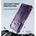 thumbnail image 3 of Dexnor for Samsung Galaxy A16 5G Case, [2 Front Frame] [Bulit-in Slide Camera Cover & Kickstand] Heavy Duty Protection Shockproof Samsung A16 5G Case with Screen Protector, 6.7 inch Purple, 3 of 7