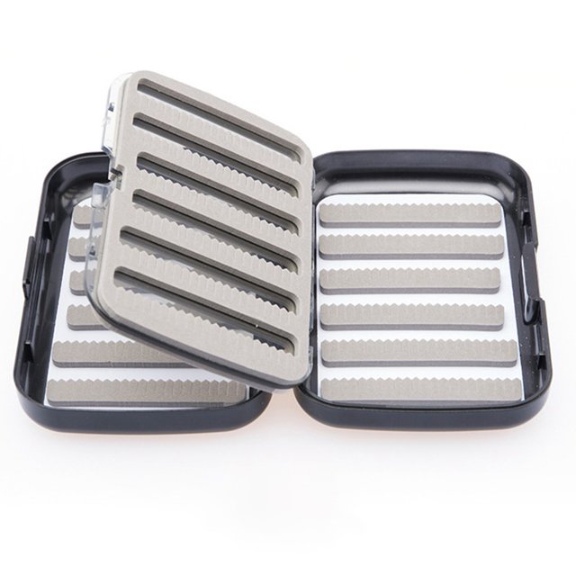 Double-sided Fly Fishing Flies Box Waterproof Trout Bass Flies Fishing Hooks Box A
