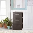 thumbnail image 3 of Sterilite 3 Drawer Espresso Weave Tower, 3 of 8