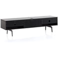 thumbnail image 3 of SONOROUS Studio ST-360 I/R Friendly Wood and Glass Modern TV Stand with Spike Metal Legs for Sizes up to 75" (Modern Design Cabinet For Your Audio/Video Components and Consoles) - BLACK, 3 of 5