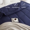 thumbnail image 4 of BedTreat Down Alternative Duvet Insert, Quilted Full Size Blue Comforter, All Season Ultra Soft Microfiber Bedding with Corner Tabs, Machine Washable, 4 of 9