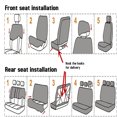 thumbnail image 4 of Yeacher 9 Pcs Housse de Siège Auto Coussin de Protection pour Véhicule Quatre Saisons Universel Enveloppement Complet Appuie-Tête, 4 of 8