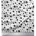 thumbnail image 1 of Soimoi Gray polyester Crepe Fabric Dots Dots Print Sewing Fabric Yard 52 Inch Wide, 1 of 5