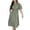 Army Green, variant on Lenpel Women's Shirt Dress Cotton Short Sleeve Button down Collared Belted Midi Dress Summer Casual Dresses with Pockets