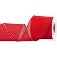 thumbnail image 1 of Joycrosso Burlap Wired Edge Ribbon 3 inch x 10 Yards, Red, Ideal for Crafting, Gift Wrapping, Wreath, Christmas Tree, and Rustic Wedding Decorations, 1 of 4