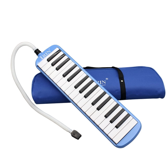 Miangastore 32 Piano Keys Melodica Musical Instrument with Case for Music Lovers Beginners (Blue)