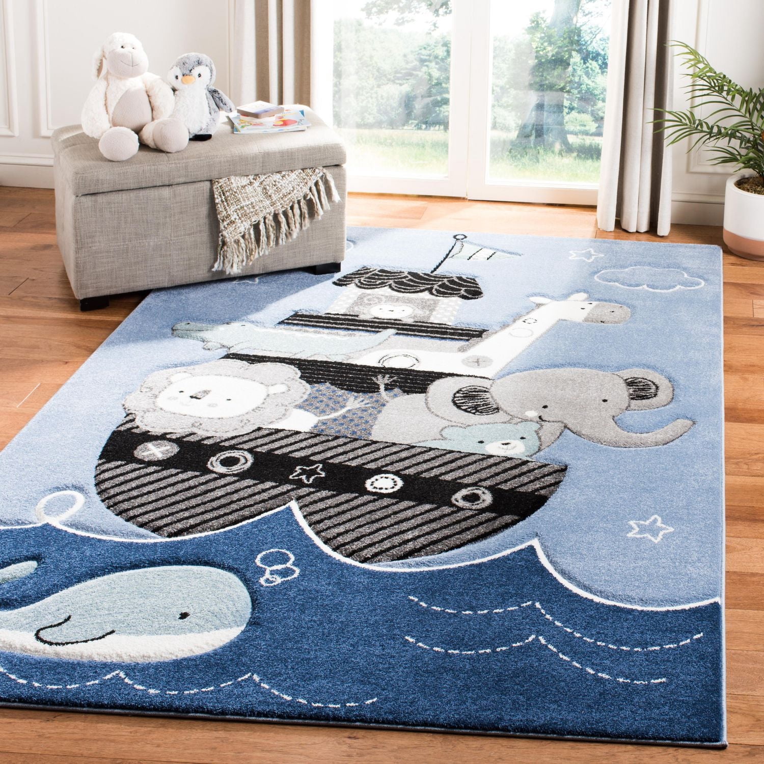 Safavieh Carousel Kids Patton Animals on Board Area Rug