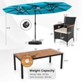 thumbnail image 3 of Costway Ensemble de Salle à Manger en Osier pour Patio 11 Pcs avec Parasol Extérieur Double Face 8 Chaises Empilables, 3 of 9