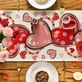 thumbnail image 4 of Yhmxh Valentines Day Decorations Valentine's Day Table Runner Super Soft Tablecloth For Catering Wedding Kitchen Party Holiday Picnic Home Decor 13x72 Inch Long Romantic Heart Art Texture, 4 of 6