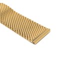 thumbnail image 4 of Bandini 20mm Gold Tone Stainless Steel Mesh Watch Band for Men - Metal Mesh Replacement Watch Strap - Adjustable Length - Fold-Over Clasp, 4 of 7