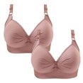 thumbnail image 2 of Timegard 2pc Bras for Women No Underwire Plus Size Adjustable Strap Ruched Comfort Everyday Bralette, 2 of 4