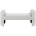 thumbnail image 4 of Meridian Furniture Peyton Cream Boucle Fabric Bench, 4 of 7