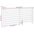 thumbnail image 4 of vidaXL Radiator Cover White 169x19x84 cm Solid Wood Pine, 4 of 5