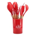 thumbnail image 1 of Rbaofujie Kitchen Supplies Cooking Non-Stick Pan Storage Bucket Wooden Handle Kitchenware 12-Piece Kitchenware Set Kitchen Supplies, 1 of 1