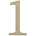 thumbnail image 3 of Hillman Group 843151 4 in. Brass Distinctions Zinc Die-Cast Flush Mount House Number - 1 -  3 Piece, 3 of 3
