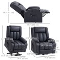 thumbnail image 3 of HOMCOM Fauteuil Élévateur, Fauteuil Inclinable avec Poches Latérales, Télécommande, Gris, 3 of 10