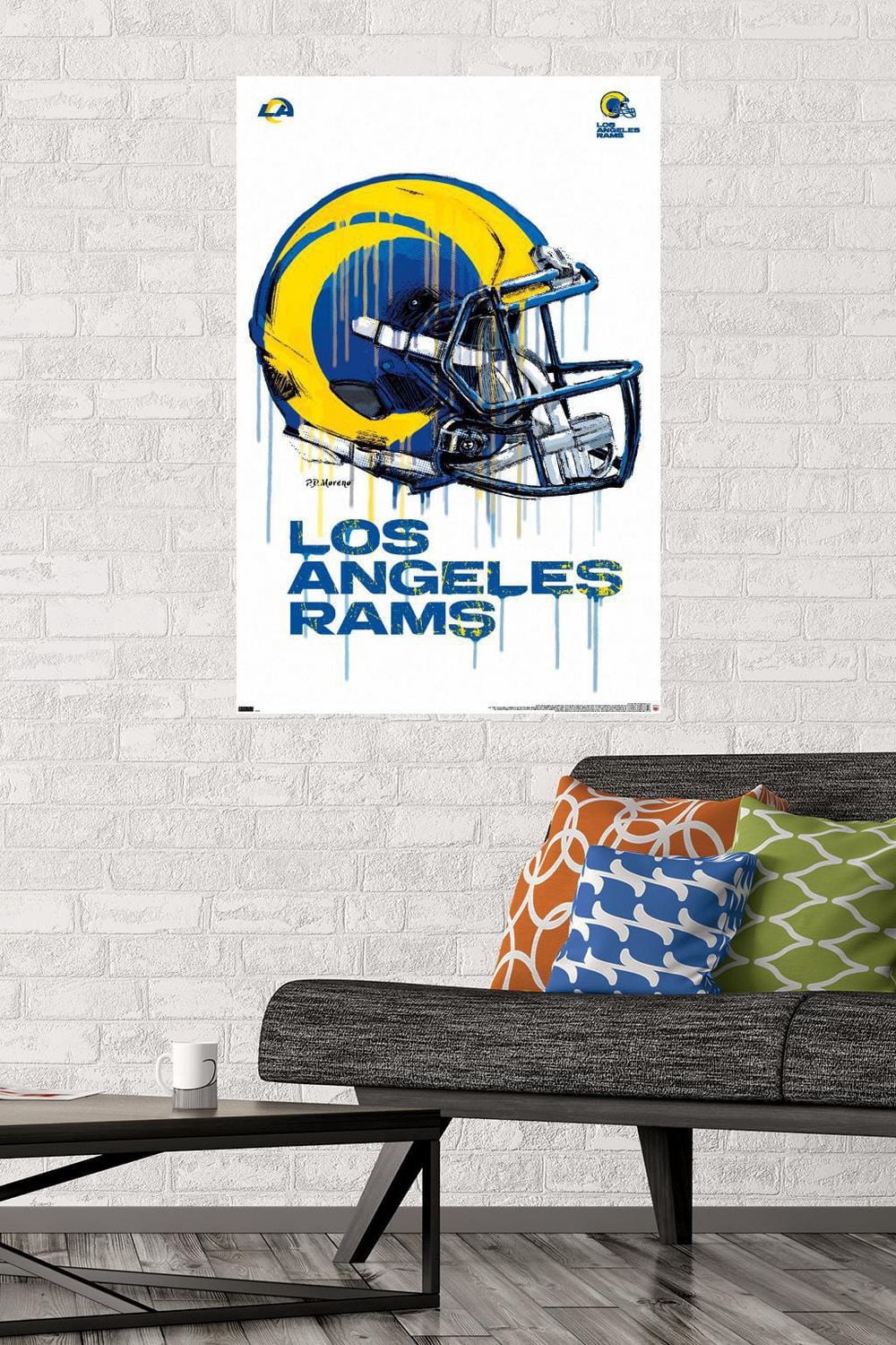 NFL Los Angeles Rams - Drip Helmet 20 Wall Poster