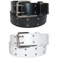thumbnail image 1 of CTM® Kid's Leather Two Hole Jean Belt (Pack of 2 Colors), 1 of 4
