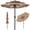 Tan, variant on Best Choice Products 10ft 3-Tier Solar Patio Umbrella w/ 24 LED Lights, Tilt Adjustment, Easy Crank - Navy Blue