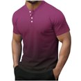 thumbnail image 1 of Plebaso Mens Fashion Tshirts Button Short Sleeve Pullover Shirts Summer Casual Basic Tees Tops for Men, 1 of 6