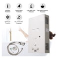 thumbnail image 3 of Chauffe-eau au Gaz Propane Sans Réservoir 8 L 16 KW GPL Chauffe-Eau Chaude Instantanée Affichage LED Extérieur Camping avec Pomme de Douche Trousse, 3 of 5