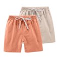 thumbnail image 1 of RXIRUCGD 2025 Summer Clothes for Kids 2PC Children's Summer Solid Casual Sports Shorts With Drawstring For Kids, 1 of 8
