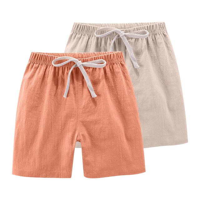 RXIRUCGD 2025 Summer Clothes for Kids 2PC Children's Summer Solid Casual Sports Shorts With Drawstring For Kids