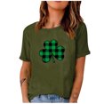thumbnail image 1 of QIPOPIQ T-Shirts à Manches Courtes pour Femmes à Col Rond St. Patrick's Day T-Shirts Shamrock T-Shirt Vert Hauts St Patricks Day T-Shirts T-Shirt Ample T-Shirts de Vacances T-Shirts Graphiques Aubaines, 1 of 4