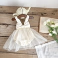 thumbnail image 1 of Jupe d'Été pour Filles de Moins de 10 Ans, Nouvelle Robe Sans Manches à Volants en Dentelle, Broderie Col Rond, Nœud Princesse en Maille, Mode Décontractée, Tenue de Fête, Matériau Respirant, Entretien Facile, Style Tendance pour Jeunes, 1 of 7