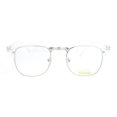 thumbnail image 3 of SA106 Clear Frame Half Horn Rim Poindexter Nerdy Eye Glasses, 3 of 4