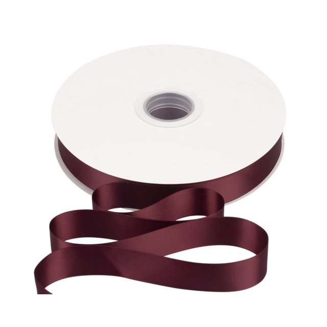 Joycrosso 1 Inch Burgundy Solid Satin Ribbon, 100 Yards Double Faced Satin for Gift Wrapping Floral Bouquets Wedding Party Decoration