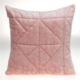 thumbnail image 1 of HomeRoots 402898 Pink Chunky Geo Stitched Velvet Decorative Throw Pillow, 1 of 1